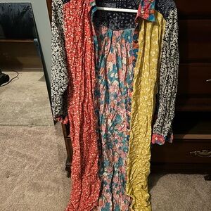 NATURAL LIFE Multicolor Patchwork Midi Dress